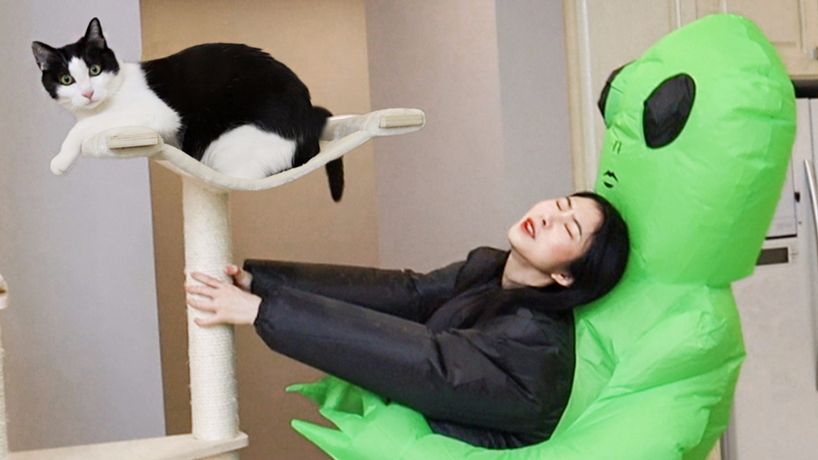 铲屎官假装被外星人抓走,猫会来救主人吗?结局泪目!